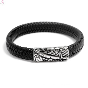 2018 Mais novo Gravável Faux Leather Men Bracelet